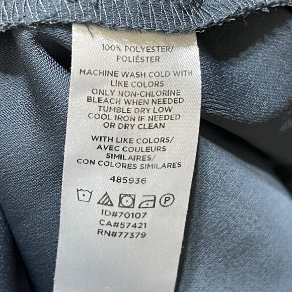 Loft Outlet Wide Leg Jumpsuit Slate Blue Sleeveless Size 6 Cropped - Picture 6 of 6